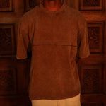 OVERSIZED FADED TEE - BROWN