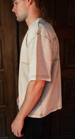 OVERSIZED FADED TEE - CREAM