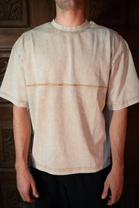 OVERSIZED FADED TEE - CREAM