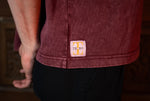 OVERSIZED FADED TEE - WINE