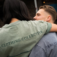 OVERSIZED FADED TEE - AGED GREEN