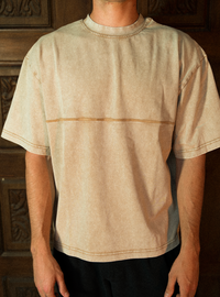OVERSIZED FADED TEE - CREAM