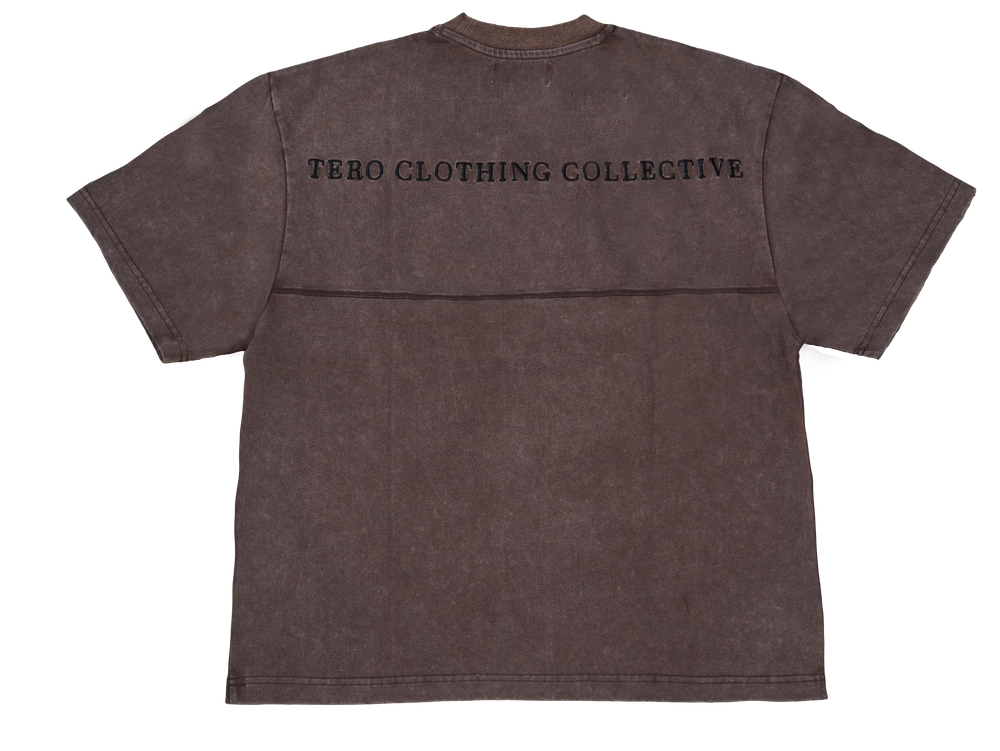 OVERSIZED FADED TEE - BROWN