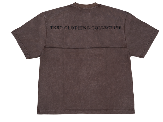 OVERSIZED FADED TEE - BROWN
