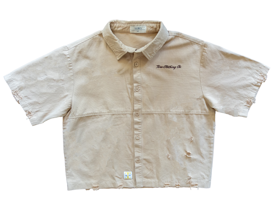 DISTRESSED MECHANIC BUTTON DOWN