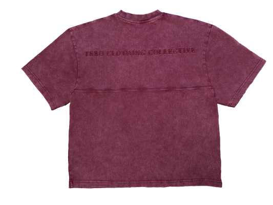 OVERSIZED FADED TEE - WINE