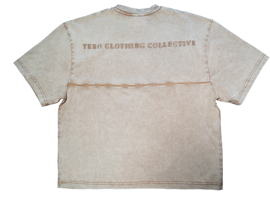 OVERSIZED FADED TEE - CREAM