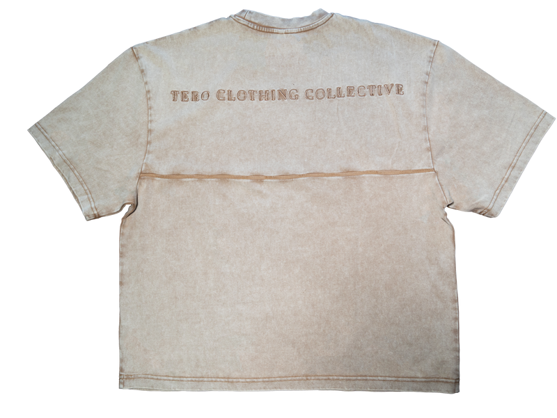 OVERSIZED FADED TEE - CREAM