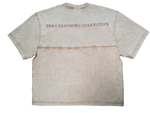 OVERSIZED FADED TEE - CREAM